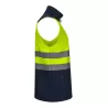 Gilet Softshell bicolore 3 couches haute-visibilité, bandes réfléchissantes, 280 g/m²