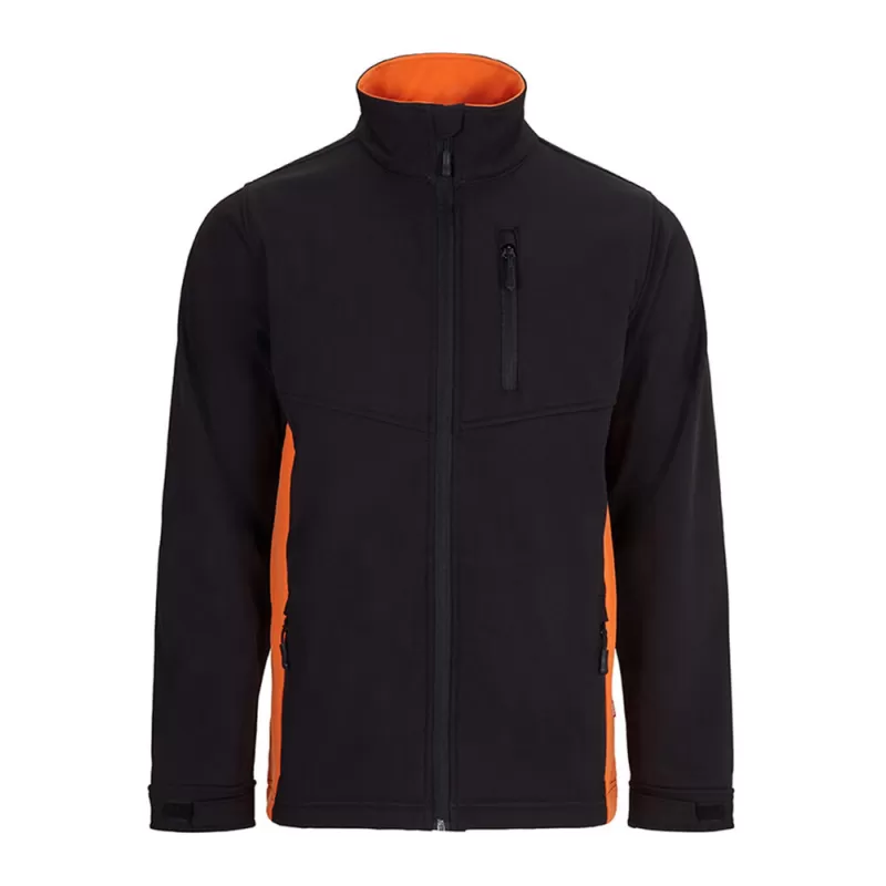Blouson Softshell 3 couches bicolore avec 5 poches, 280 g/m²