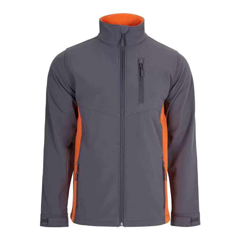 Blouson Softshell 3 couches bicolore avec 5 poches, 280 g/m²