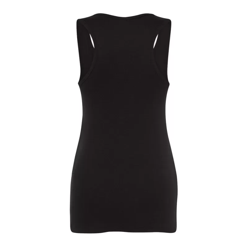 Débardeur femme coupe ajustée, dos nageur, en coton cardé, 200 g/m²