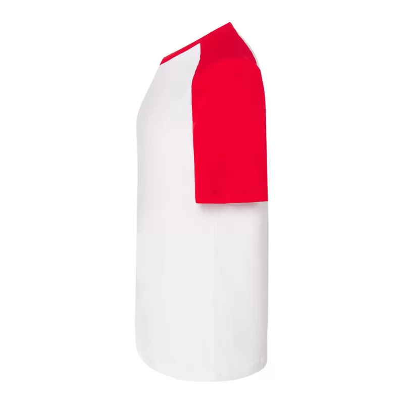 T-shirt baseball enfant, col et manches raglan contrastées en coton pré-rétréci, 155 g/m²