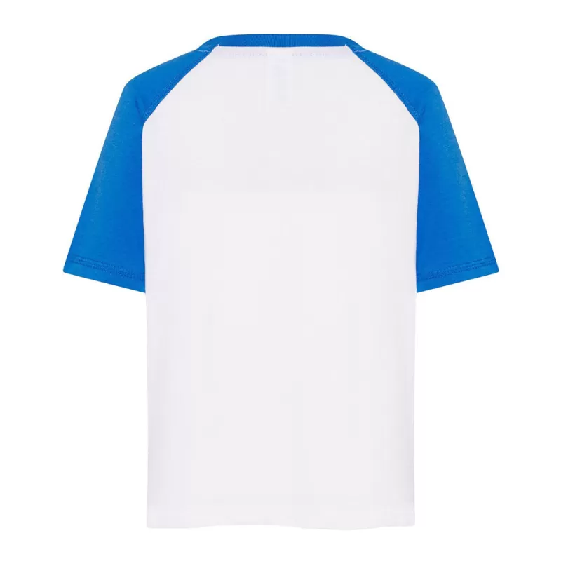 T-shirt baseball enfant, col et manches raglan contrastées en coton pré-rétréci, 155 g/m²