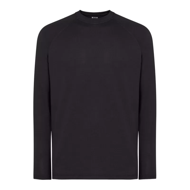Tee-shirt de sport manches longues manches raglan en polyester, 130 g/m²