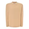 Polo manches longues homme en coton pré-rétréci, maille piquée, 210 g/m²