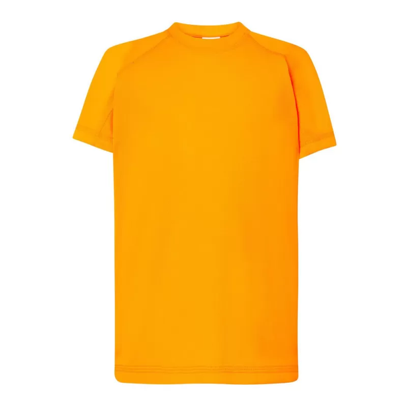 Tee-shirt de sport enfant col rond manches raglan, 130 g/m²
