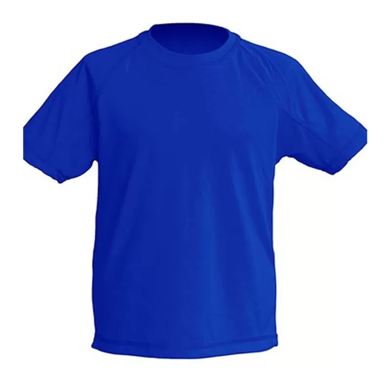 Tee-shirt de sport enfant col rond manches raglan, 130 g/m²