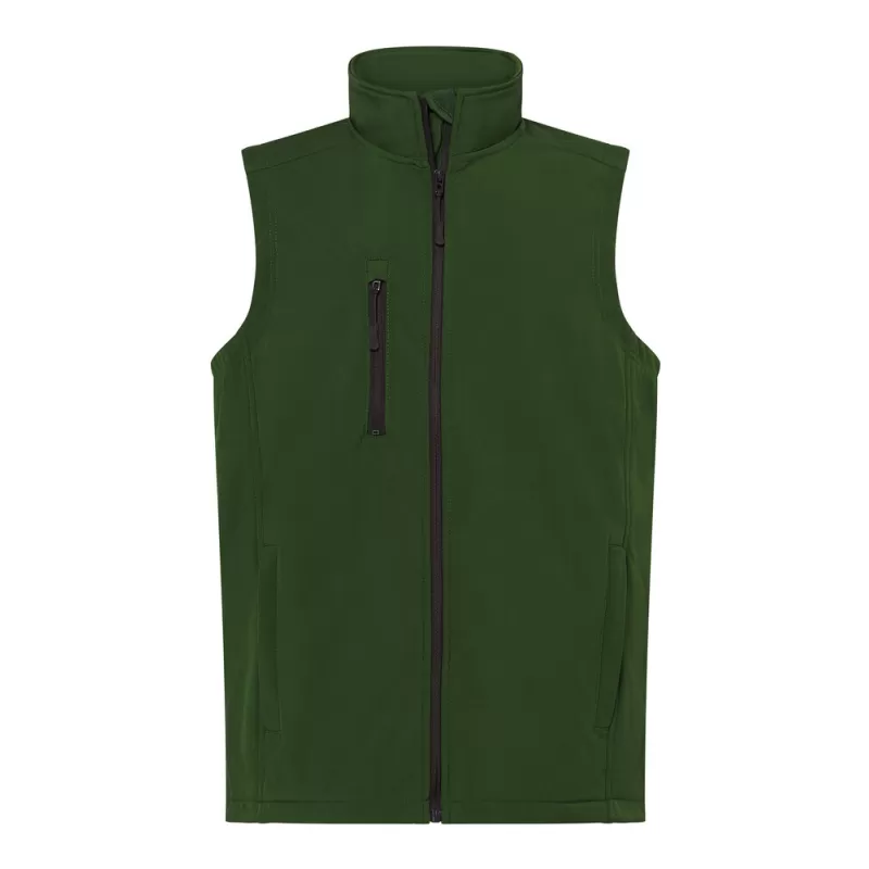 Bodywarmer softshell 3 couches, 3 poches zippées, doublure polaire, 300 g/m²