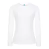 Tee-shirt femme manches longues en coton pré-rétréci, coupe droite, 170 g/m²