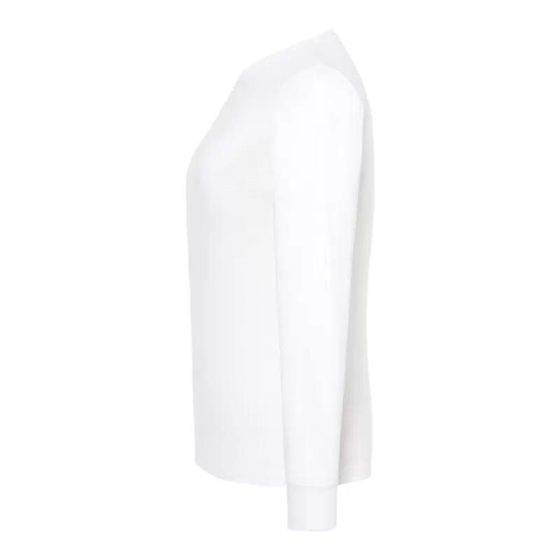 Tee-shirt femme manches longues en coton pré-rétréci, coupe droite, 170 g/m²