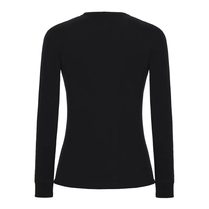 Tee-shirt femme manches longues en coton pré-rétréci, coupe droite, 170 g/m²