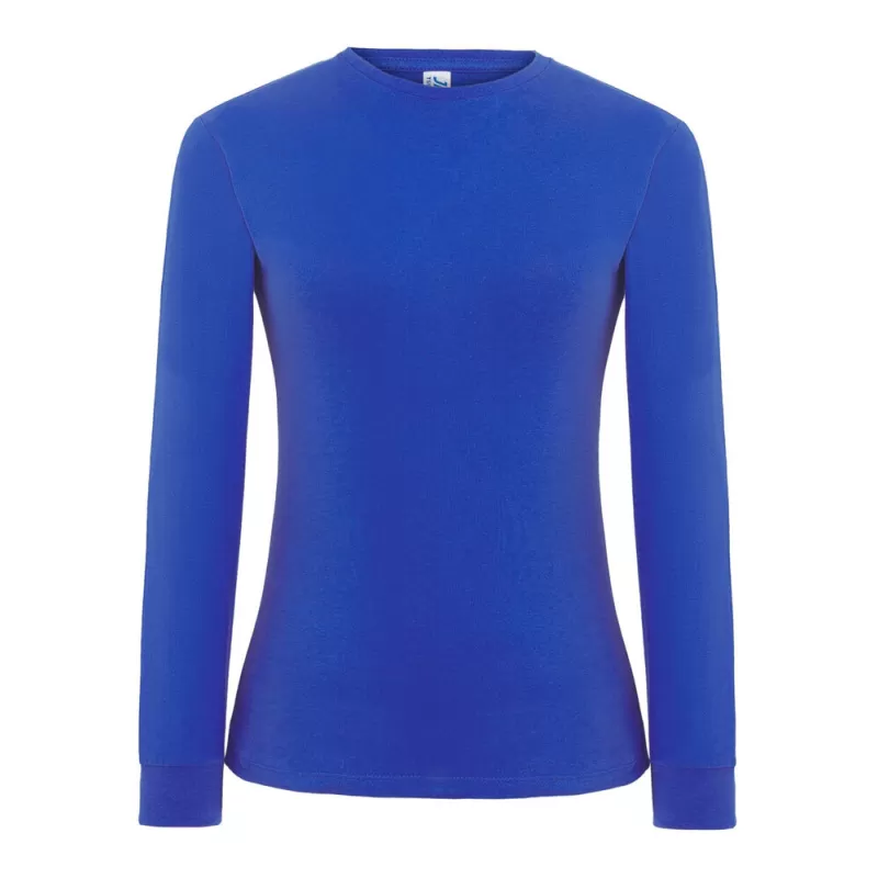 Tee-shirt femme manches longues en coton pré-rétréci, coupe droite, 170 g/m²