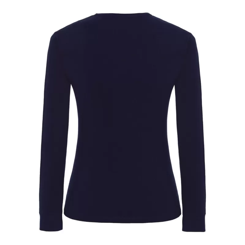 Tee-shirt femme manches longues en coton pré-rétréci, coupe droite, 170 g/m²