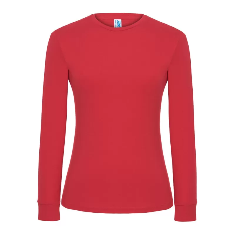 Tee-shirt femme manches longues en coton pré-rétréci, coupe droite, 170 g/m²
