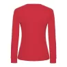 Tee-shirt femme manches longues en coton pré-rétréci, coupe droite, 170 g/m²