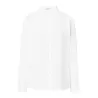 Chemise popeline femme manches longues, coupe ajustée, 100 g/m²