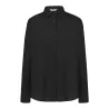 Chemise popeline femme manches longues, coupe ajustée, 100 g/m²