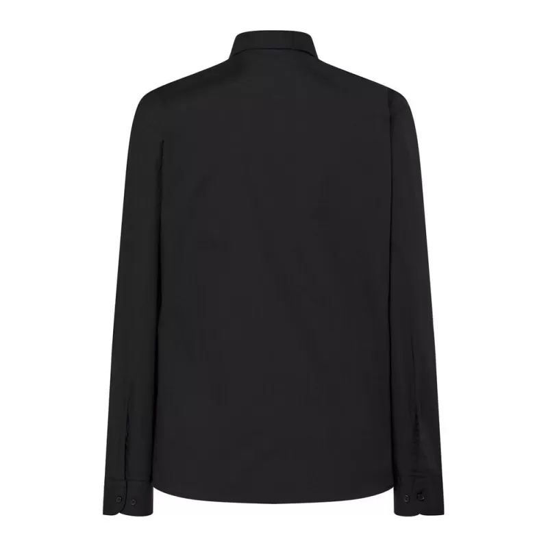 Chemise popeline femme manches longues, coupe ajustée, 100 g/m²