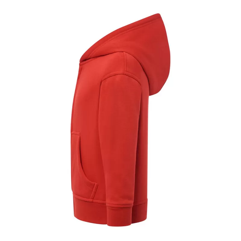 Sweat enfant capuche zippé, fermeture grand zip, poche kangourou, 290 g/m²
