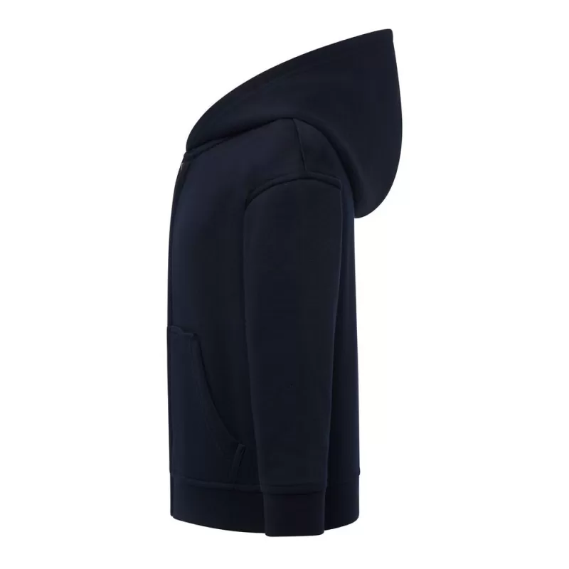 Sweat enfant capuche zippé, fermeture grand zip, poche kangourou, 290 g/m²