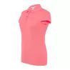 Polo de sport femme cintré maille piquée, boutons ton sur ton, en polyester, 155 g/m²
