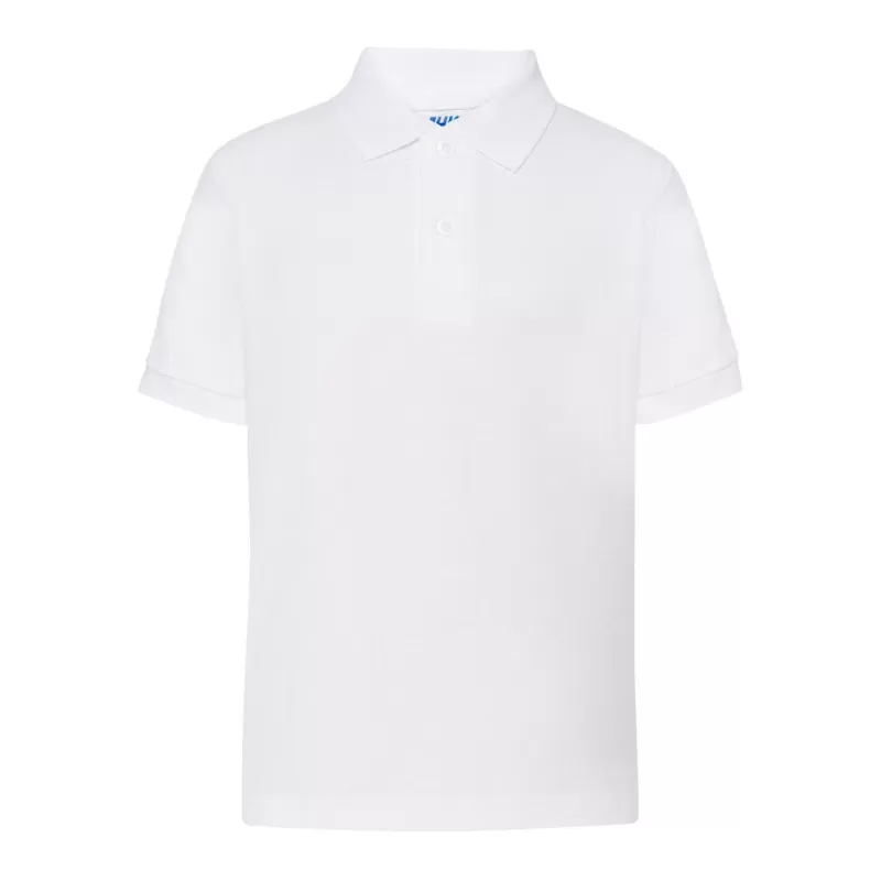 Polo enfant contrasté en coton piqué, col et manches en bords côte, 210 g/m²
