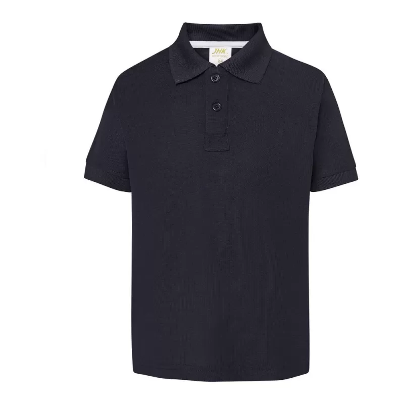 Polo de sport enfant maille piquée, boutons ton sur ton, en polyester, 155 g/m²