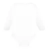 Body bébé coton manches longues avec boutons pression, col côte, 170 g/m²