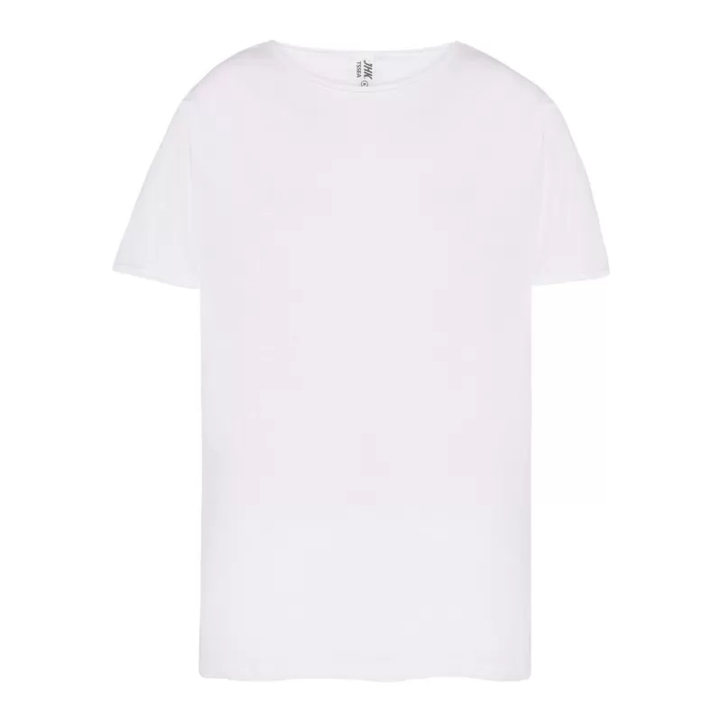 T-shirt style urbain en coton doux, col et manches bruts sans finition, 120 g/m²