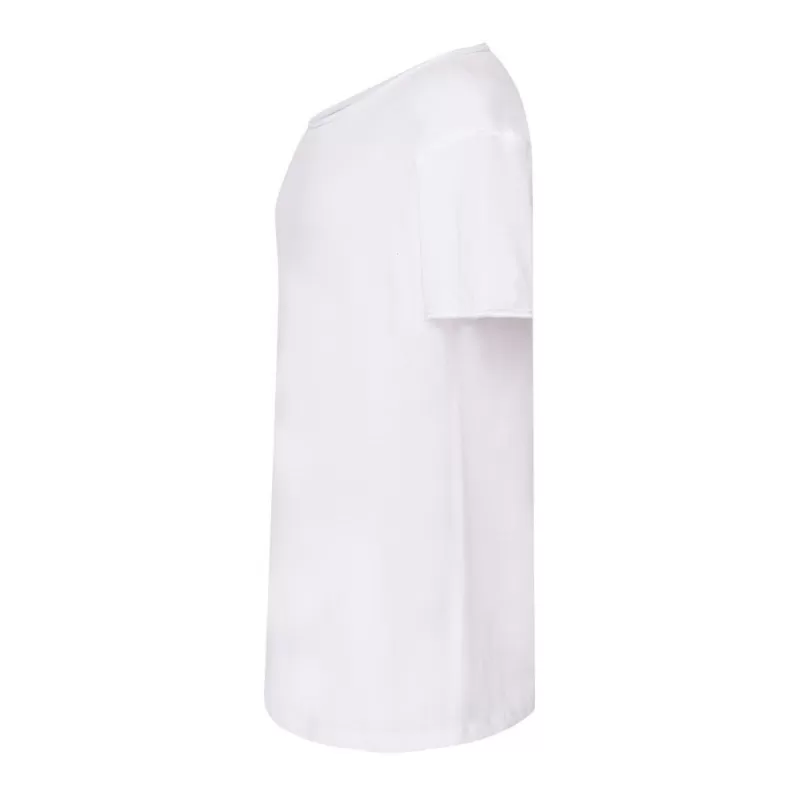 T-shirt style urbain en coton doux, col et manches bruts sans finition, 120 g/m²