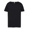 T-shirt style urbain en coton doux, col et manches bruts sans finition, 120 g/m²