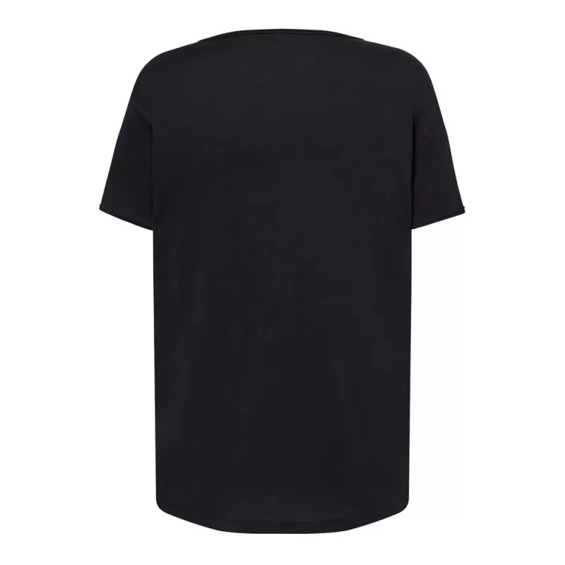 T-shirt style urbain en coton doux, col et manches bruts sans finition, 120 g/m²