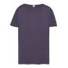 T-shirt style urbain en coton doux, col et manches bruts sans finition, 120 g/m²