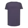 T-shirt style urbain en coton doux, col et manches bruts sans finition, 120 g/m²