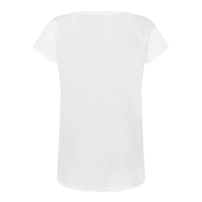Tee-shirt femme style urbain col V, manches roulées, 120 g/m²