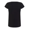 Tee-shirt femme style urbain col V, manches roulées, 120 g/m²