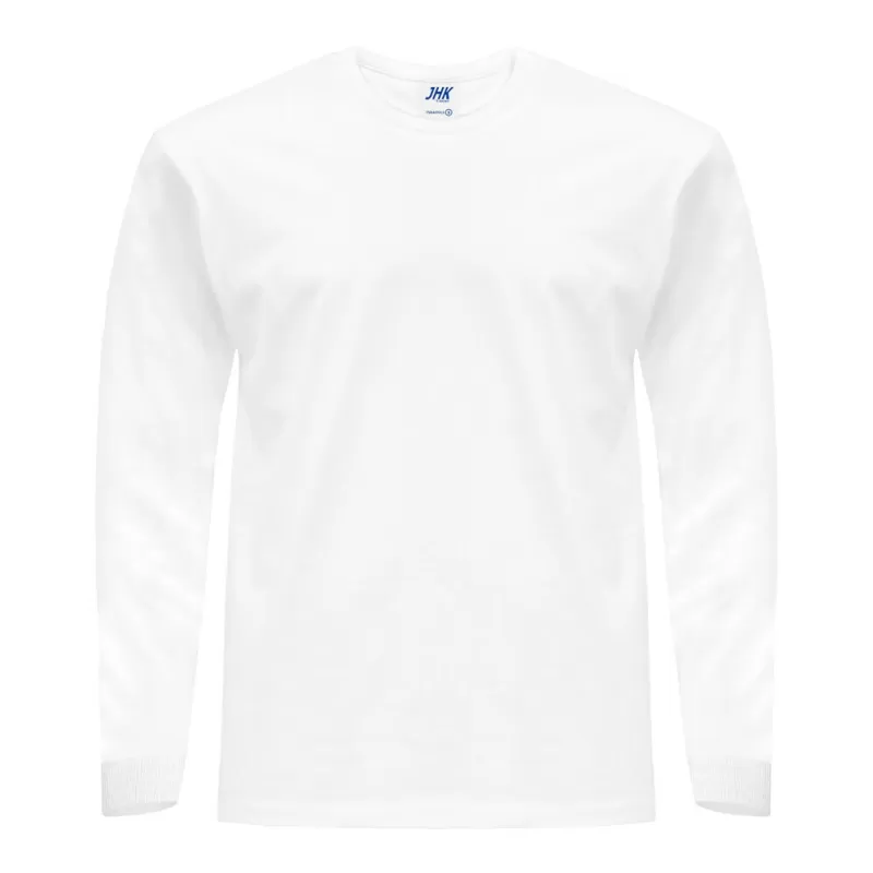 Tee-shirt manches longues en coton pré-rétréci, coupe droite, 170 g/m²