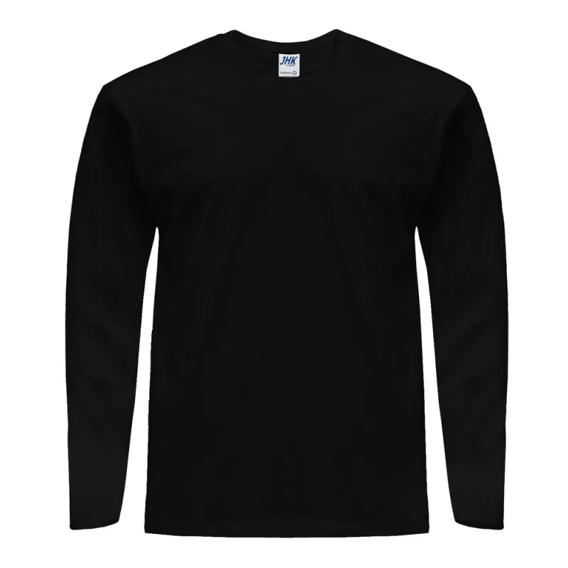 Tee-shirt manches longues en coton pré-rétréci, coupe droite, 170 g/m²