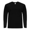 Tee-shirt manches longues en coton pré-rétréci, coupe droite, 170 g/m²