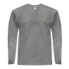 Tee-shirt manches longues en coton pré-rétréci, coupe droite, 170 g/m²
