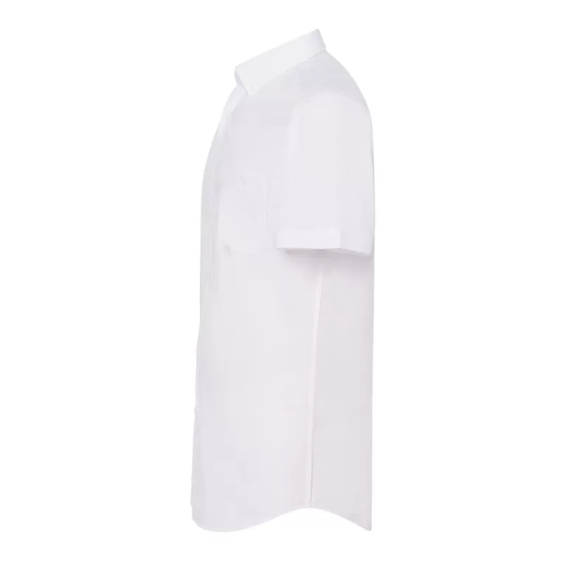Chemisette popeline homme manches courtes, poche côté coeur, 100 g/m²