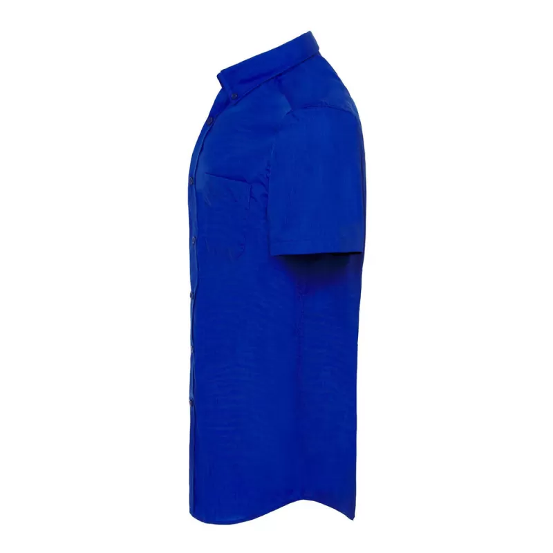 Chemisette popeline homme manches courtes, poche côté coeur, 100 g/m²