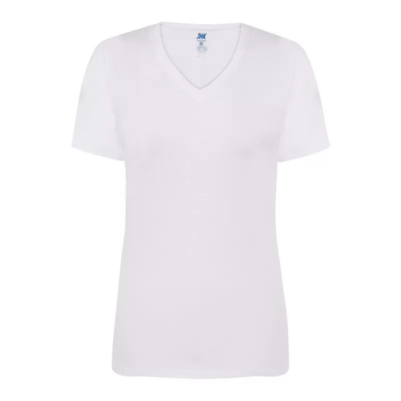 Tee-shirt femme col V coupe cintrée en coton, 145 g/m²