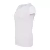 Tee-shirt femme col V coupe cintrée en coton, 145 g/m²