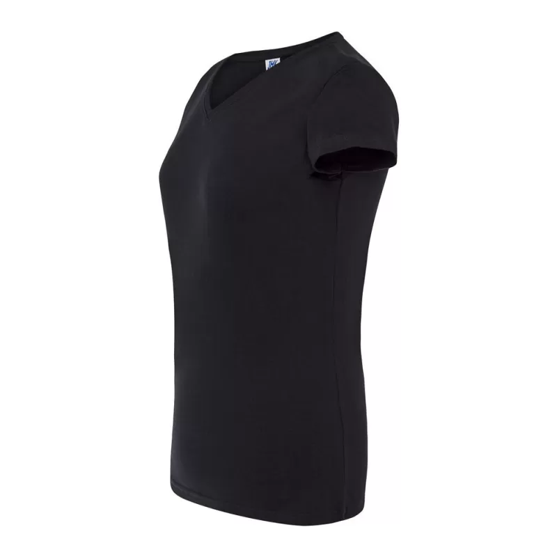 Tee-shirt femme col V coupe cintrée en coton, 145 g/m²