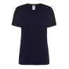 Tee-shirt femme col V coupe cintrée en coton, 145 g/m²