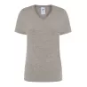 Tee-shirt femme col V coupe cintrée en coton, 145 g/m²