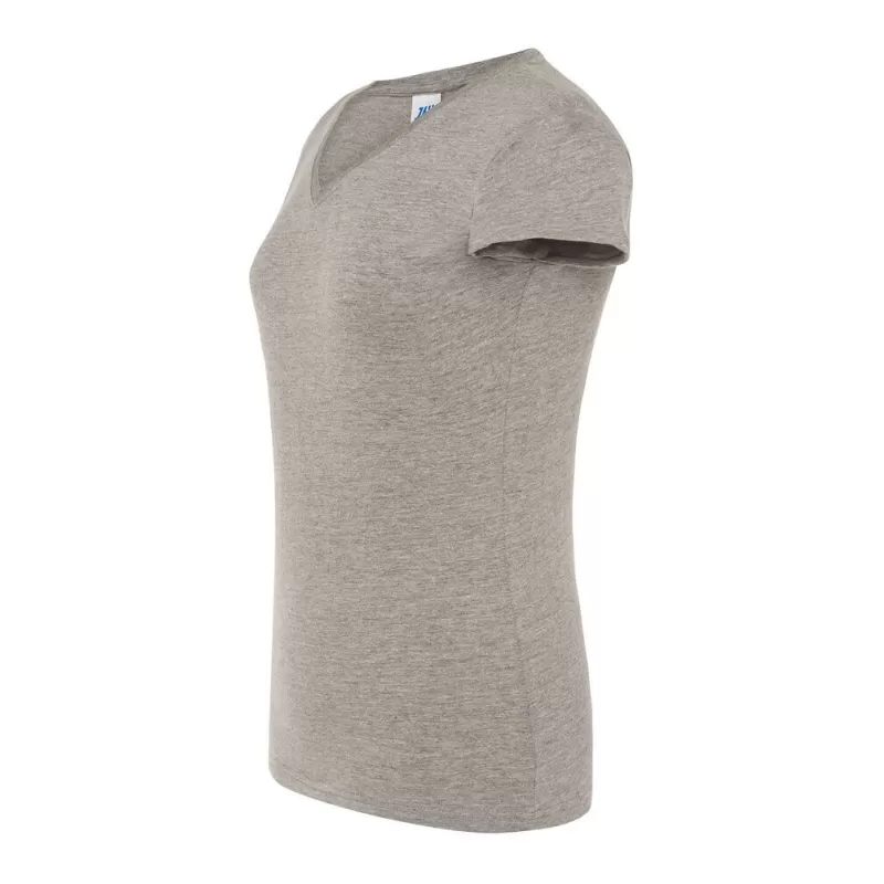 Tee-shirt femme col V coupe cintrée en coton, 145 g/m²