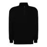 Sweat col montant zippé polyester et coton, intérieur gratté, 290 g/m²