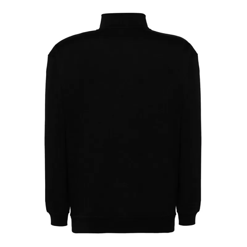 Sweat col montant zippé polyester et coton, intérieur gratté, 290 g/m²
