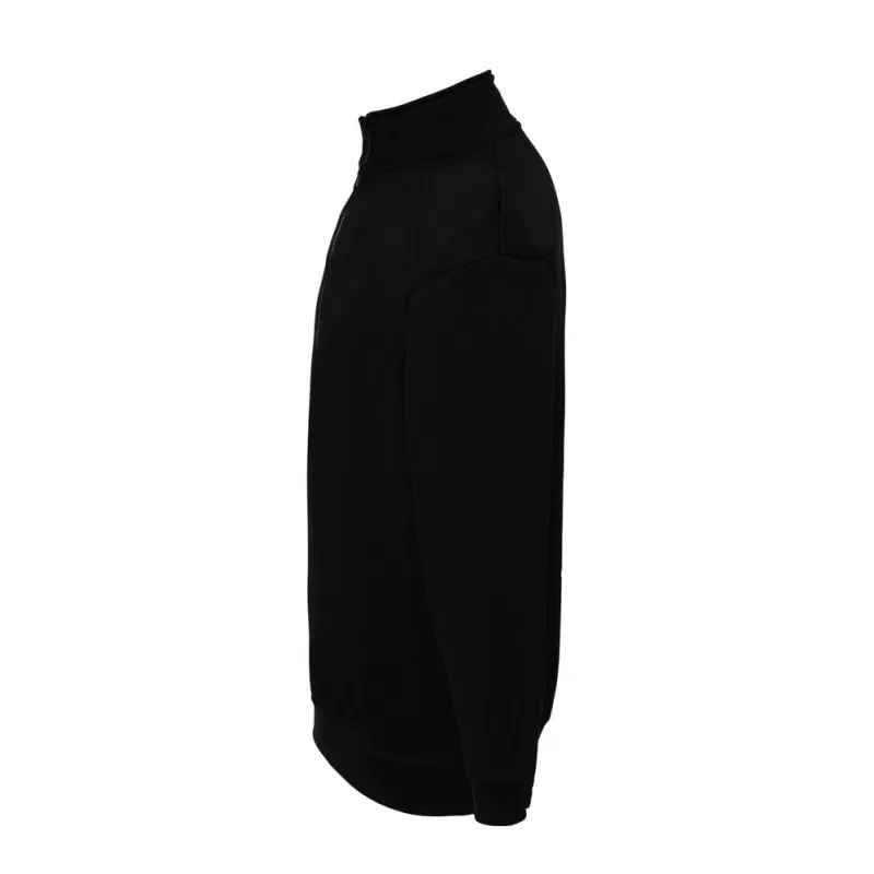 Sweat col montant zippé polyester et coton, intérieur gratté, 290 g/m²